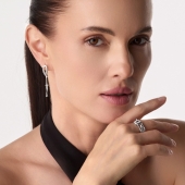 Серьги из серебра с бриллиантами