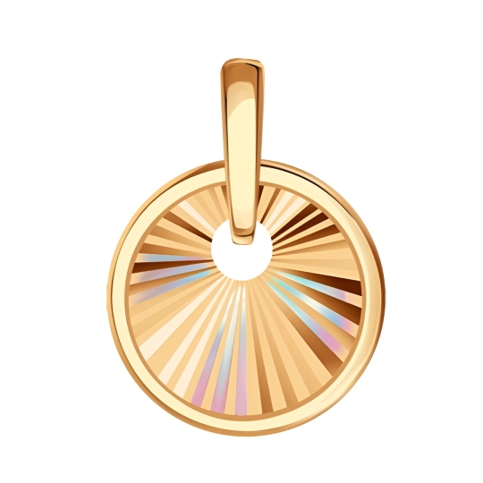 Подвеска из белого золота с алмазной гранью