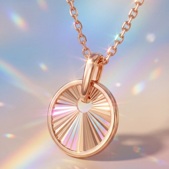 Подвеска из золота с алмазной гранью