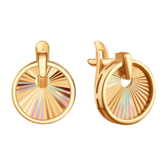 Серьги из белого золота с алмазной гранью