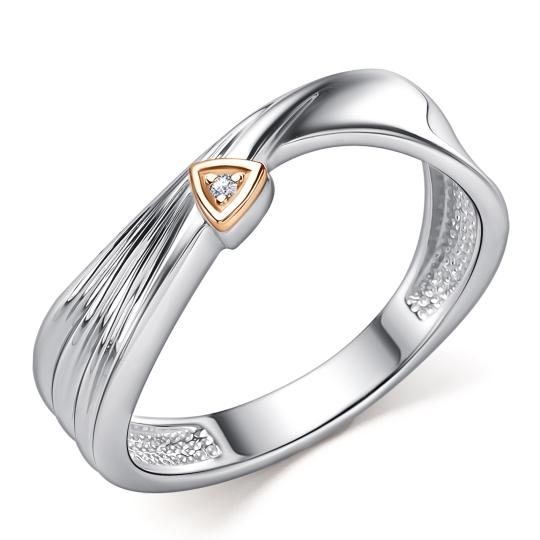 Кольцо из серебра  с фианитом