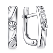 Серьги из серебра с бриллиантами