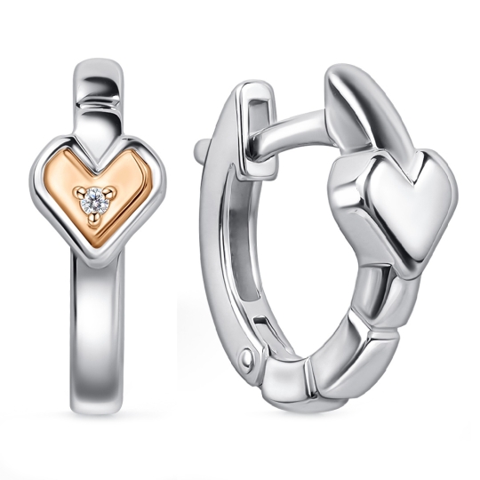 Серьга из серебра 