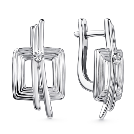 Подвеска из серебра с бриллиантом