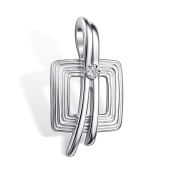 Подвеска из серебра с бриллиантом