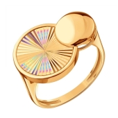 Кольцо из золота с алмазной гранью