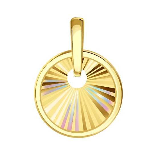 Подвеска из белого золота с алмазной гранью