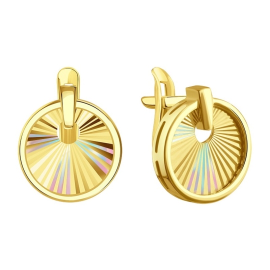 Серьги из белого золота с алмазной гранью