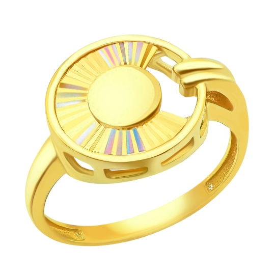 Колье из лимонного золота с алмазной гранью