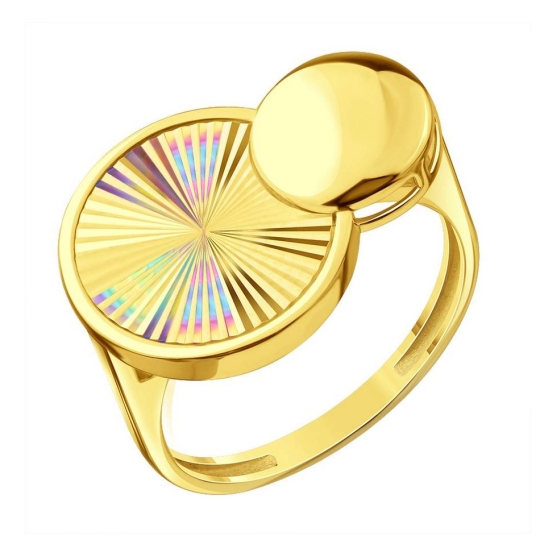 Кольцо из белого золота с алмазной гранью