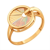 Кольцо из золота с алмазной гранью