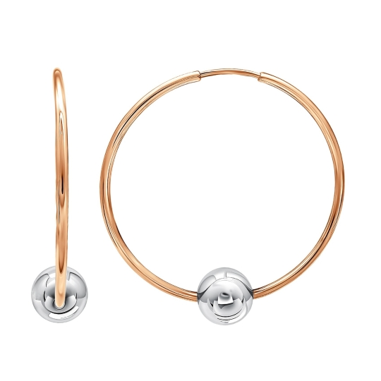 Серьги из золота с гранатами и фианитами