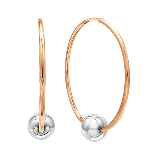 Серьги из золота с гранатами и фианитами