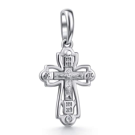 Подвеска-крест из серебра