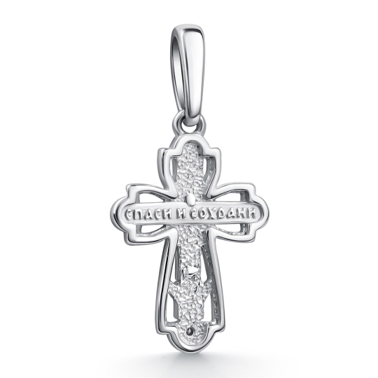 Подвеска-крест из серебра