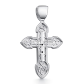Подвеска-крест из серебра с бриллиантом