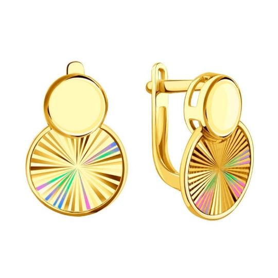 Кольцо из лимонного золота с алмазной гранью