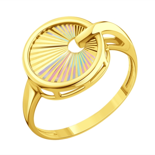 Кольцо из золота с алмазной гранью