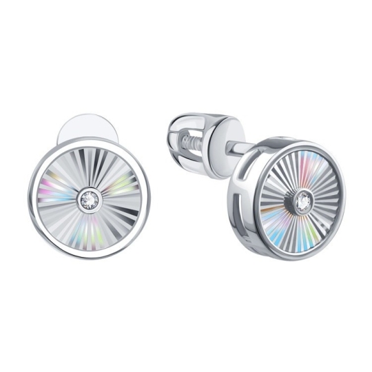 Серьги из золота с фианитами