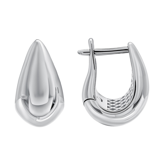 Серьги-кольца из серебра