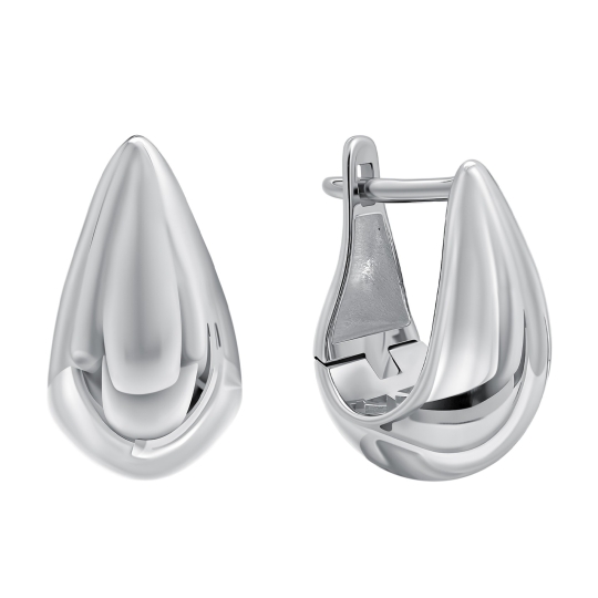 Серьги-кольца из серебра