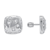 Серьги из серебра с фианитами