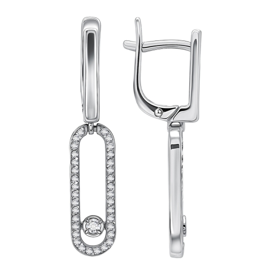 Кольцо из серебра с фианитами