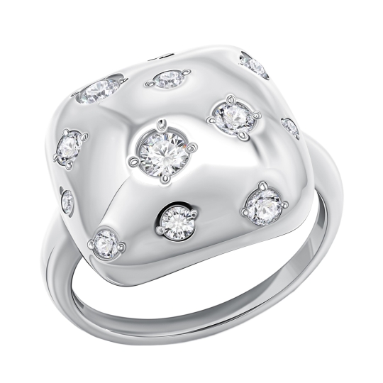 Серьги из серебра с фианитами