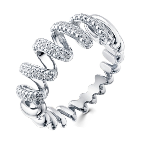 Кольцо из золота с фианитами