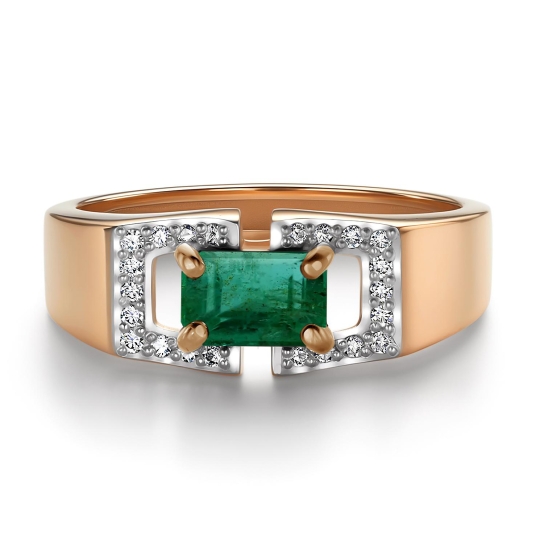 Кольцо из золота с фианитами 