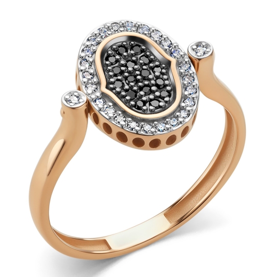 Кольцо из белого золота с бриллиантами