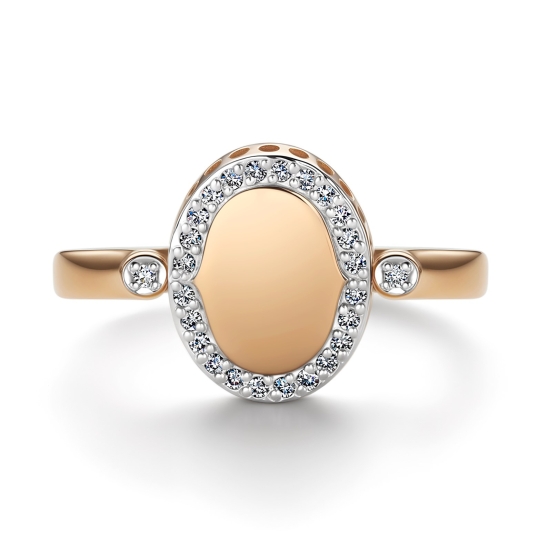 Кольцо из белого золота с бриллиантами