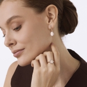 Кольцо-трансформер из золота с бриллиантами и черными бриллиантами