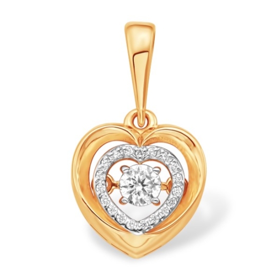 Подвеска из золота с фианитами