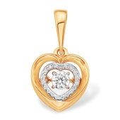 Подвеска из золота с фианитами и 