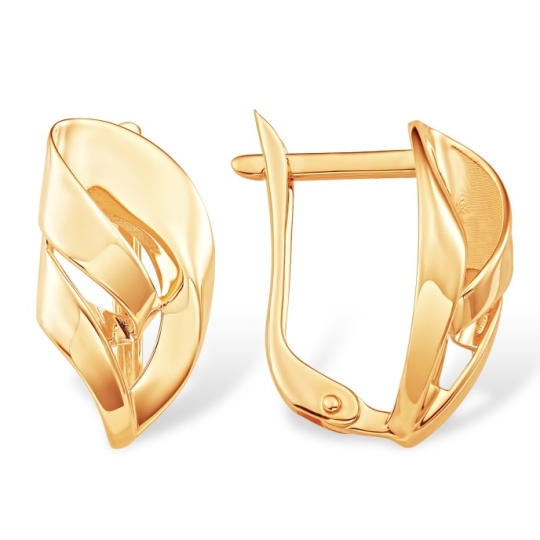 Серьги из золота с фианитами