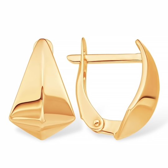 Серьги из золота с фианитами 