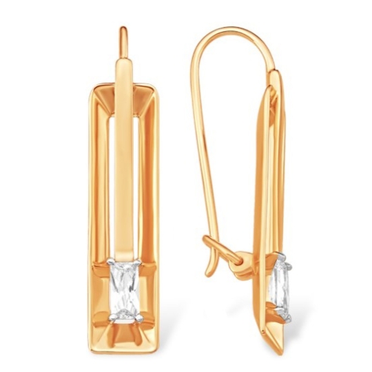 Серьги из золота с гранатами