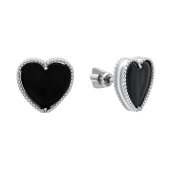 Серьги из серебра с ониксами