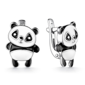 Серьги из серебра с эмалью 