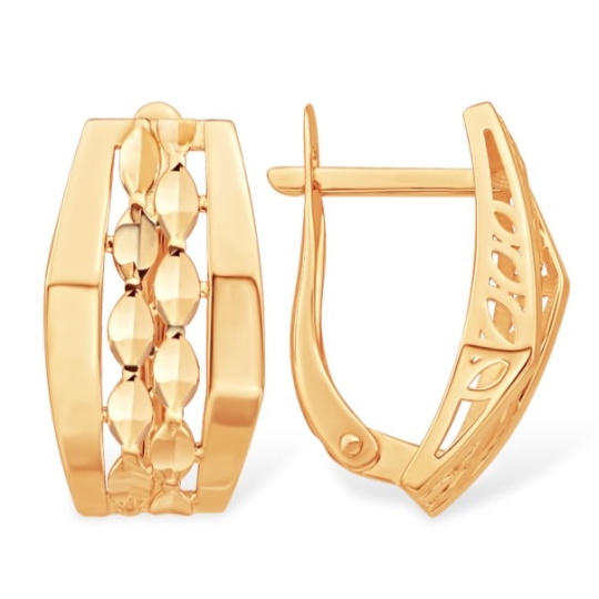 Серьги из золота с фианитами