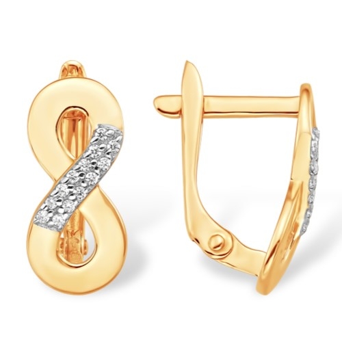 Серьги из золота с гранатами