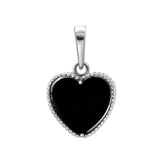 Подвеска из серебра с сердоликом и фианитами