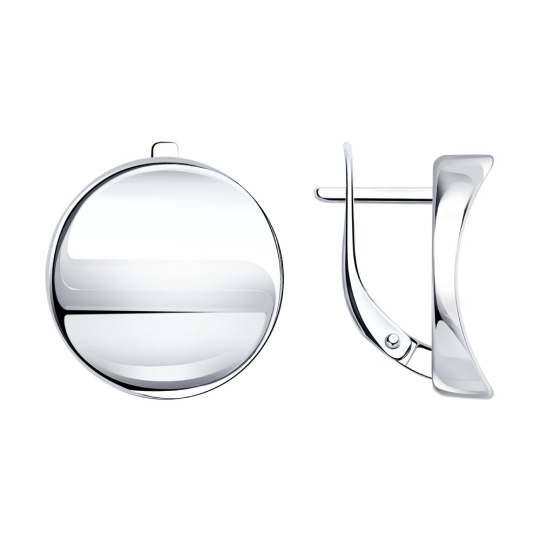 Серьги-конго из серебра 