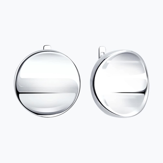 Серьги-конго из серебра 