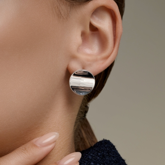 Серьги-конго из серебра 