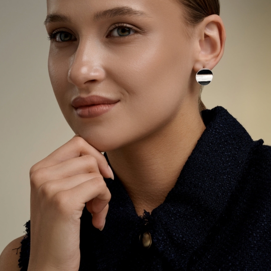 Серьги-конго из серебра 