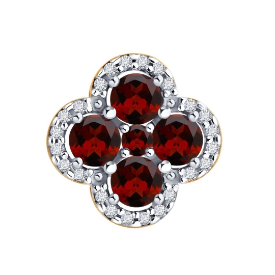 Подвеска из серебра с фианитами 