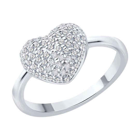 Серьги из серебра с фианитами