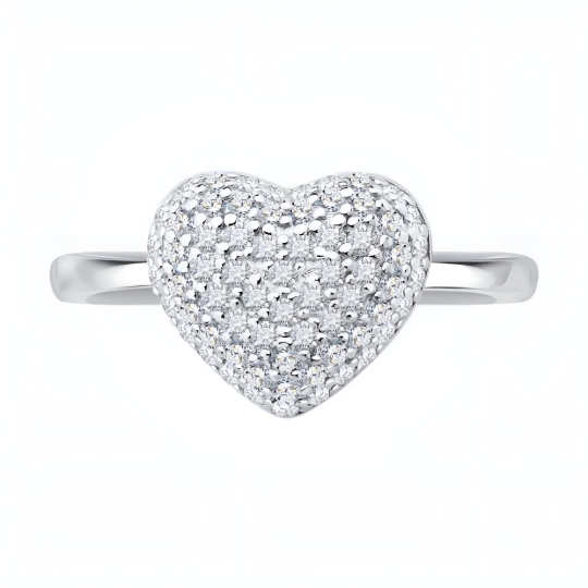 Серьги из серебра с фианитами